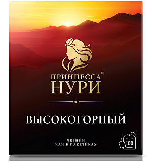 Чай Принцесса Нури "Высокогорный", черный, 100 пакетиков по 2г