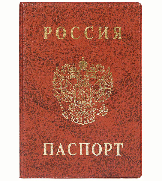 Обложка для паспорта ДПС, ПВХ, тиснение "Герб", коричневый