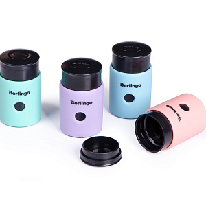 Точилка пластиковая Berlingo "Instinct" 1 отверстие, контейнер, ассорти, дисплей-бокс