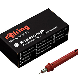 Пишущий элемент для рапидографа Rotring 0,1мм, картон. упаковка
