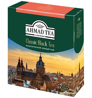 Чай Ahmad Tea "Классический", черный, 100 пакетиков по 2г