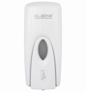 Дозатор для мыла-пены LAIMA PROFESSIONAL ORIGINAL, НАЛИВНОЙ, 1 л, белый, ABS-пластик, 605784