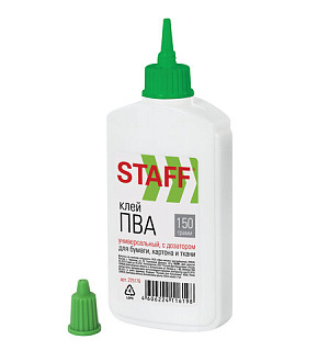 Клей ПВА STAFF "EVERYDAY", 150 г, с дозатором, 225176