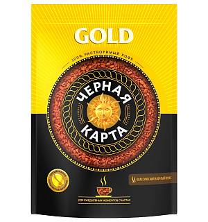 Кофе растворимый ЧЕРНАЯ КАРТА "Gold", сублимированный, 285 г, вакуумная упаковка
