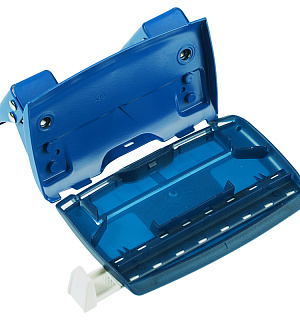 Дырокол Berlingo "Power TX" 10л., металлический, с линейкой, синий