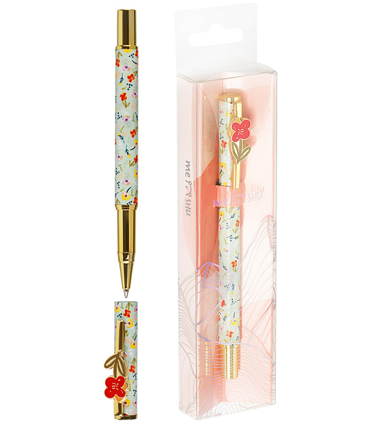 Ручка шариковая MESHU "Bloom" синяя, 1,0мм