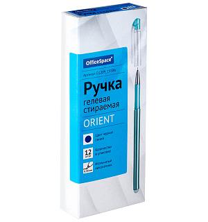 Ручка гелевая стираемая OfficeSpace "Orient" синяя, 0,38мм