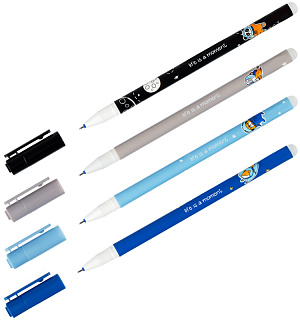 Ручка гелевая стираемая MESHU "Space Adventure" синяя, 0,5мм, корпус ассорти