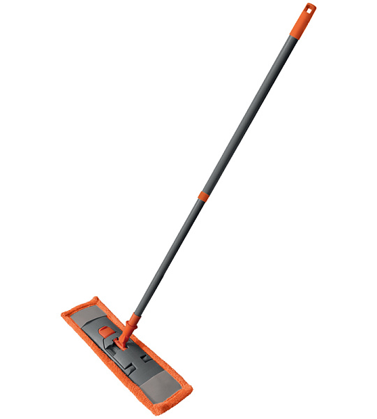 Швабра York "Classic" с держателем 38,8*9см, телескоп. ручка 75-135см, плоский МОП из микрофибры