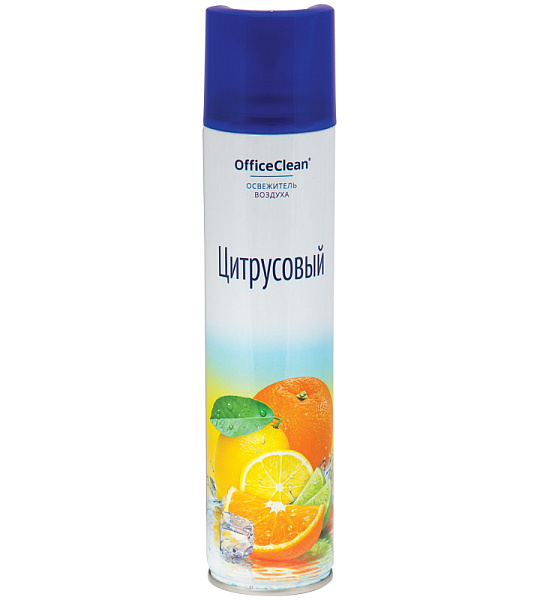 Освежитель воздуха аэрозольный OfficeClean "Цитрусовый. Апельсин, лайм", 300мл