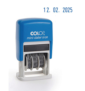 Датер автоматический мини S120Bank шрифт 3,8мм месяц цифр.(аналог4810B) Col