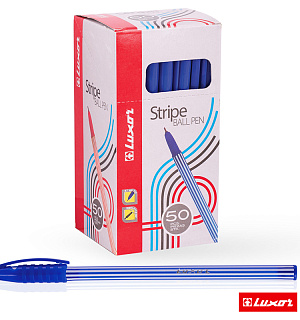 Ручка шариковая Luxor "Stripes" синяя, 0,55мм