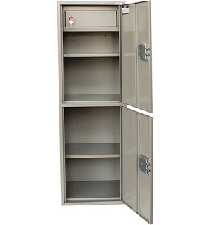 Шкаф металлический для документов BRABIX "KBS-023Т", 1253х420х350 мм, 27,5 кг, 2 отделения, сварной, 291155