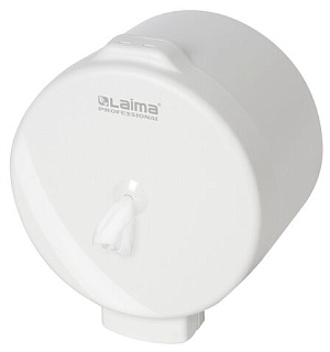 Диспенсер для туалетной бумаги LAIMA PROFESSIONAL ORIGINAL (Система T8), белый, ABS-пластик, 605769