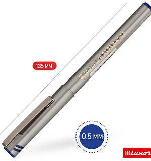 Ручка капиллярная Luxor "Micropoint" синяя, 0,5мм, одноразовая