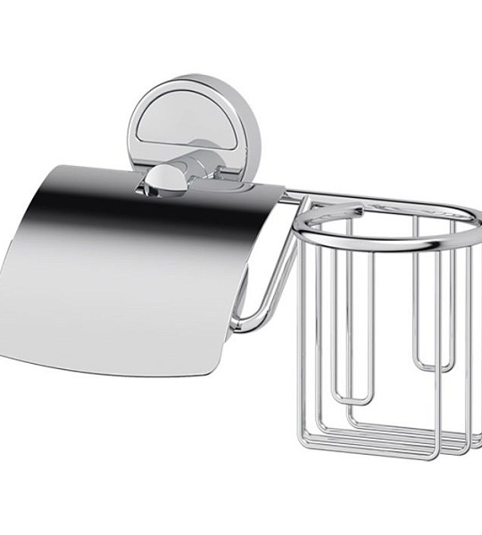 Держатель освежителя воздуха и туалетной бумаги с крышкой, хром, FBS