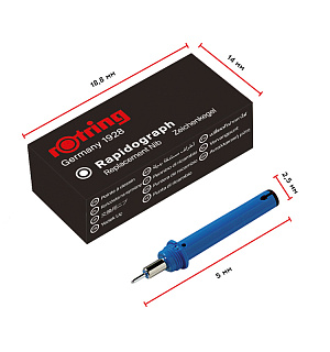 Пишущий элемент для рапидографа Rotring 0,7мм, картон. упаковка