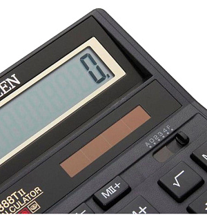 Калькулятор настольный ПОЛНОРАЗМЕРНЫЙ CITIZEN бухг.SDC-888TI 12р.DualPower