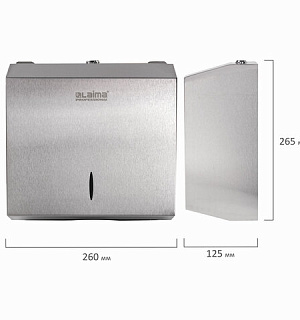 Диспенсер для полотенец LAIMA PROFESSIONAL INOX, (Система H3) V-сложения, нержавеющая сталь, матовый, 605696