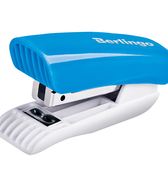 Мини-степлер №10 Berlingo "Blitz" до 10л., пластиковый корпус, голубой