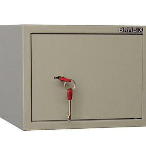 Сейф мебельный BRABIX "D-24m", 240х310х260 мм, 7 кг, ключевой замок, крепление к стене, 291162