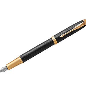 Ручка перьевая Parker "IM Premium Black/Gold GT" синяя, 0,8мм, подарочная упаковка