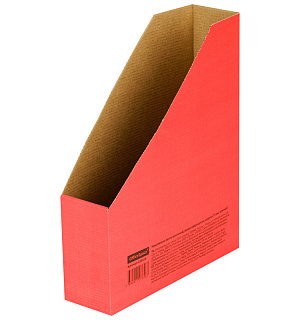 Накопитель-лоток архивный из микрогофрокартона OfficeSpace,  75мм, красный, до 700л.