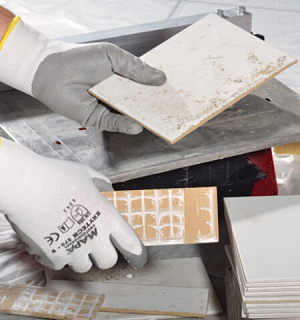 Перчатки текстильные MAPA KryTech 579, полиуретановое покрытие (облив), защита от порезов, размер 10 (XL), белые