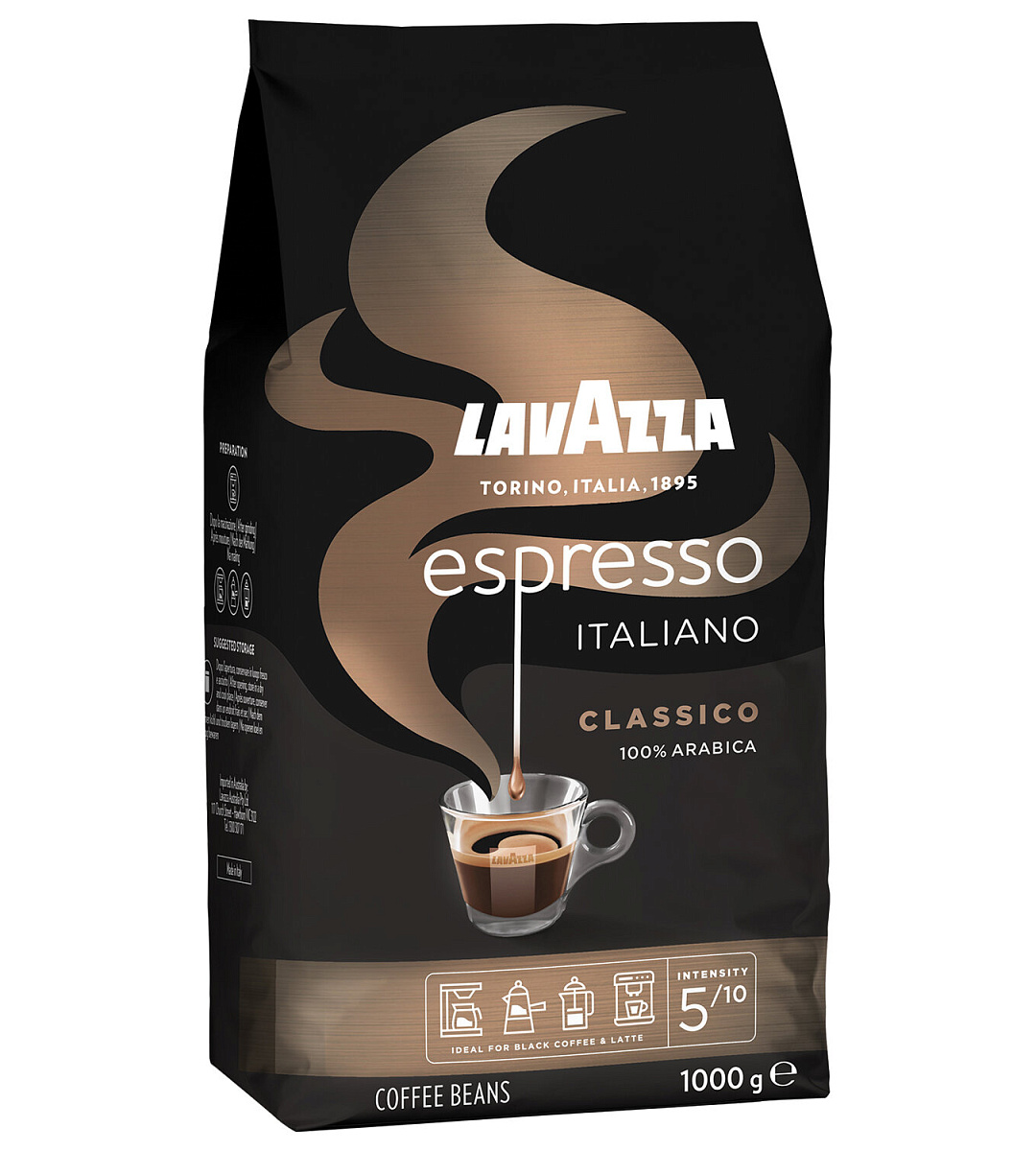 Кофе в зернах LAVAZZA "Espresso Italiano Classico", 1000 г, 1874