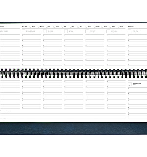 Планинг недатированный, 330*130мм, 56л., бумвинил, OfficeSpace, синий