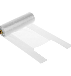 Пакет-майка OfficeClean, ПНД, 25+12*45см, 10мкм, рулон на втулке, 200шт., прозрачный