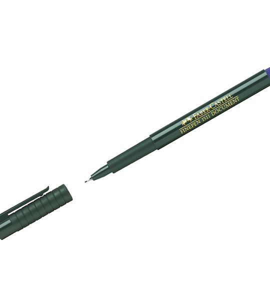 Ручка капиллярная Faber-Castell "Finepen 1511" синяя, 0,4мм