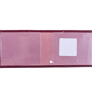 Обложка для удостоверения OfficeSpace бордо, кожа тип 2, тиснение "Герб"