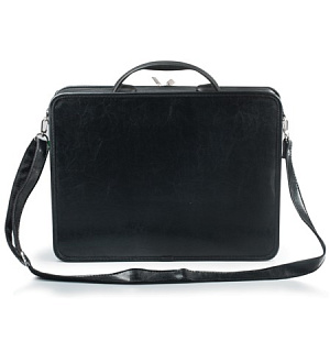 Портфель "Паритет", 38х29х6 см, искусственная кожа, 3 отделения, на молнии, черный