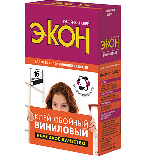 Клей обойный ЭКОН Виниловый, 450 г (1830424)