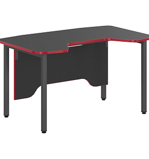 Стол компьютерный на металлокаркасе Skyland SKILLL/Антрацит/красный, 1360*850*747мм, SSTG 1385 (ПОД ЗАКАЗ)