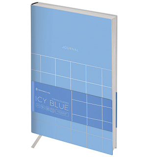 Ежедневник недатир. A5, 136л., кожзам, Greenwich Line "Vision. Quadro. Icy blue", тон. блок, срез фольга