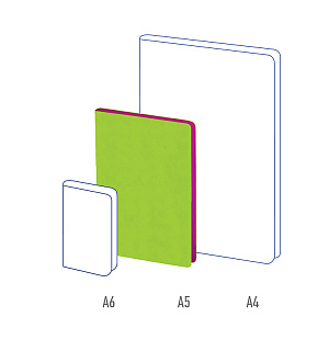 Записная книжка А5 80л., кожзам, Berlingo "Fuze", цветной срез, салатовый