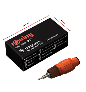 Пишущий элемент для изографа Rotring 1.0мм, картон. упаковка