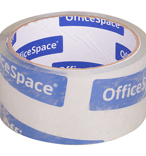 Клейкая лента упаковочная OfficeSpace, 48мм*40м, 38мкм, крист. чистая, ШК