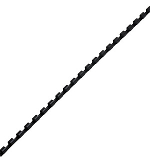 Пружины пластиковые для переплета, КОМПЛЕКТ 100 шт., 6 мм (для сшивания 10-20 л.), черные, BRAUBERG, 530809