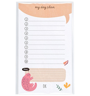 Блок для записей (To Do list) MESHU 10,0*17,0см, 50л., "Meow", на склейке