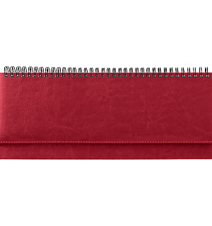 Планинг недатированный, 330*130мм, 56л., кожзам, OfficeSpace "Nebraska", бордовый