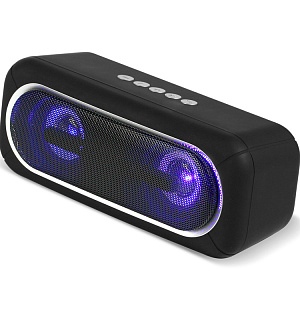 Колонка портативная Smartbuy Satellit 2, 2*5Вт, Bluetooth, MP3, FM-радио, подстветка, черный