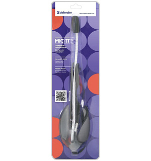 Микрофон компьютерный Defender MIC-111, кабель 1,5м, серый