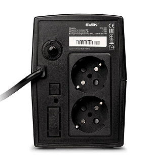 Источник бесперебойного питания SVEN Pro 800, 800VA (480W), 2 евророзетки, SV-013851