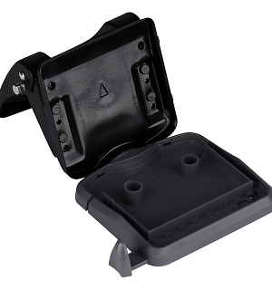 Дырокол OfficeSpace 35л., металлический, черный, с линейкой