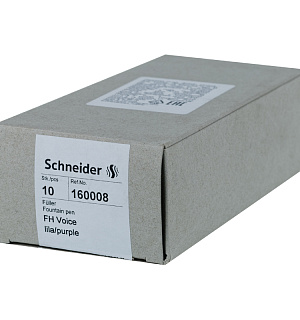 Ручка перьевая Schneider "Voice", 1 картридж, грип, фиолетовый корпус