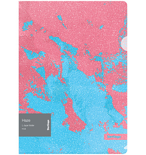 Папка-уголок Berlingo "Haze", 200мкм, розовая/голубая, с рисунком, с эффектом блесток