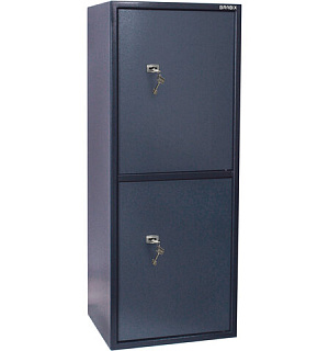 Сейф BRABIX "КМ-1200Т/2", 1200х475х400 мм, 76 кг, 2 отделения, ключевой замок, трейзер, крепление к стене, 291170